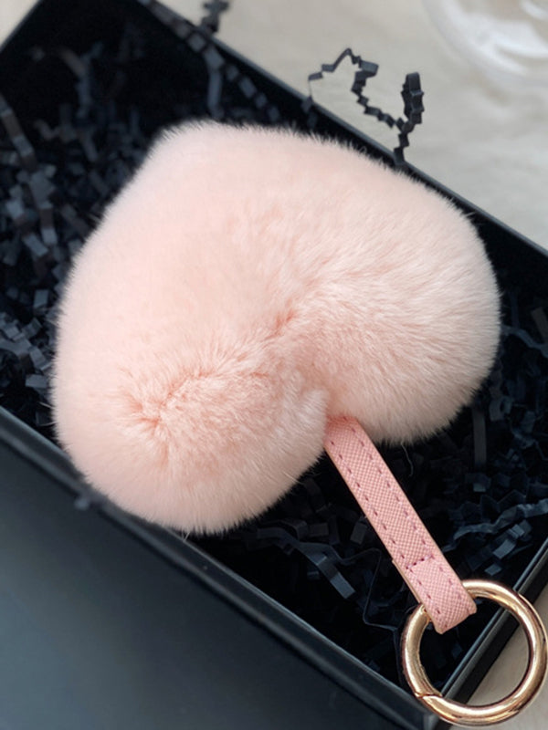 Heart Shape Bag Charm Keychain