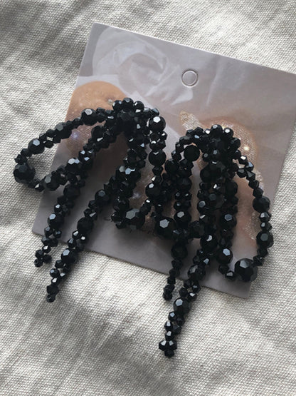 Solid Color Tasseled Drop Earrings