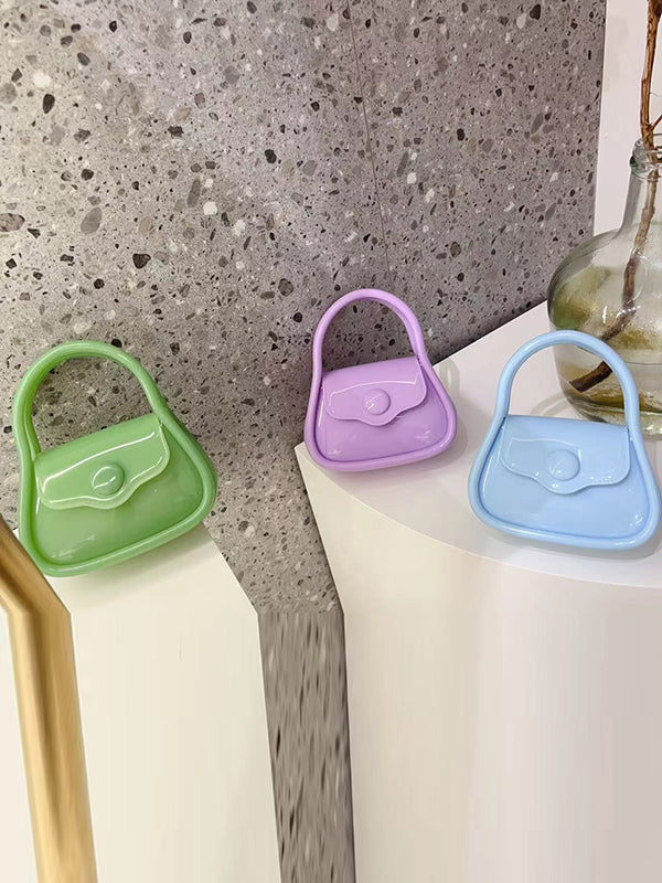 Chains Solid Color Crossbody Bags Satchels