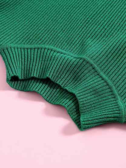 Long Sleeves Skinny Solid Color V-Neck Knitwear Pullovers Sweater Tops