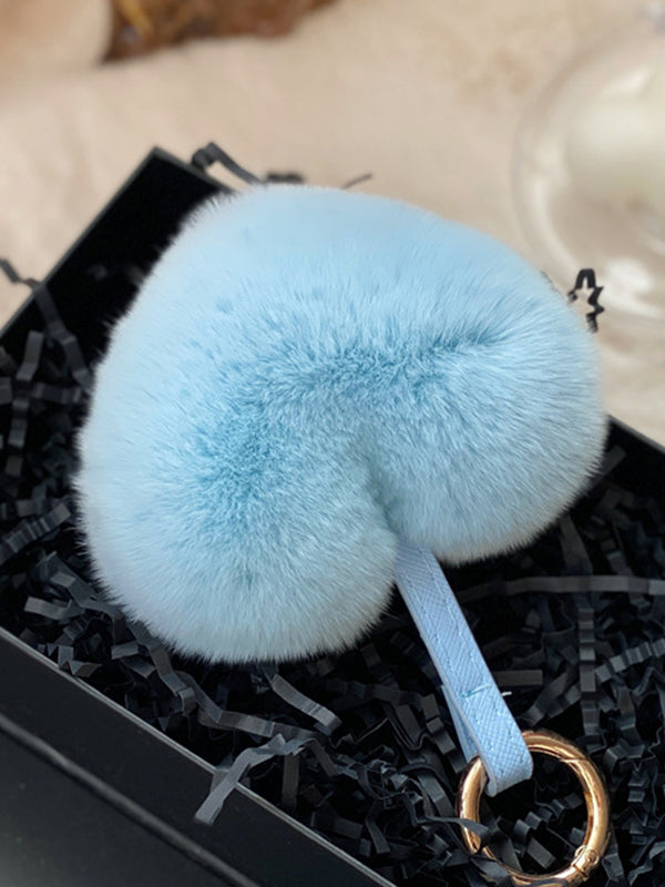 Heart Shape Bag Charm Keychain