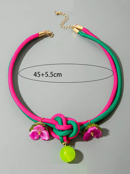 Flower Shape Geometric Necklaces Accessories
