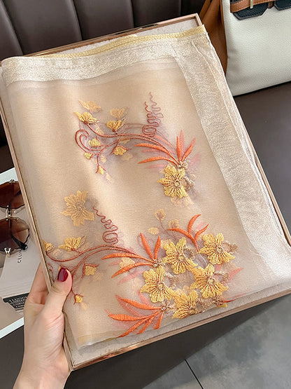 Embroidered Keep Warm Shawl&Scarf