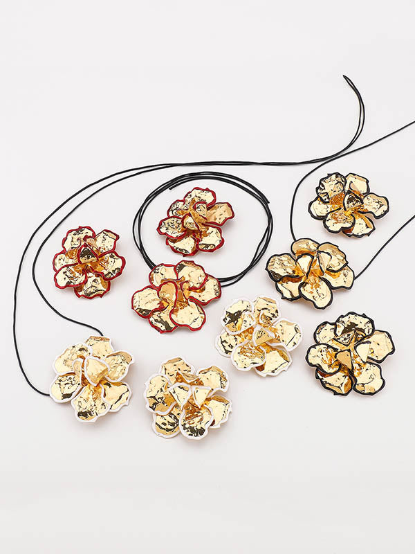 Flower Shape Tied Necklaces Accessories