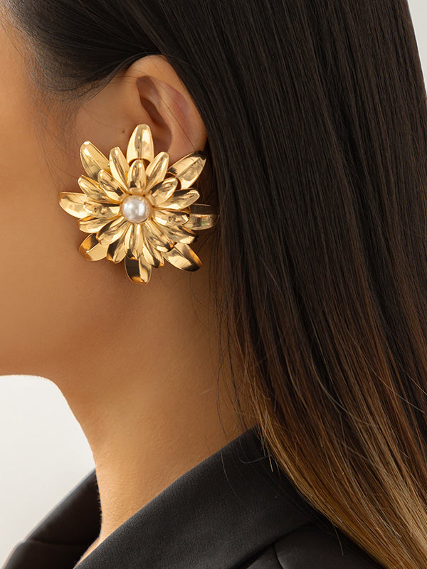 Flower Shape Drop Earrings
