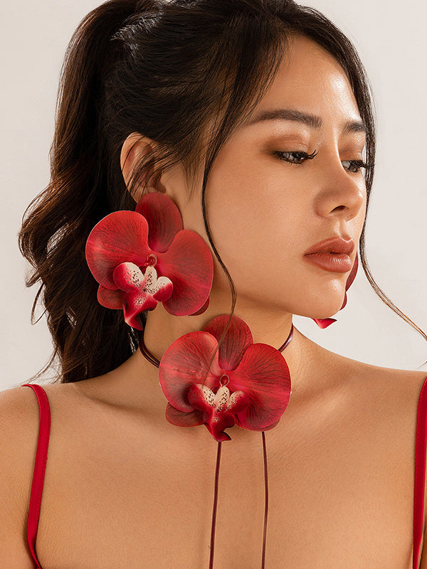 Flower Shape Drop Earrings