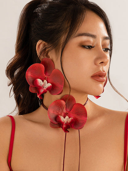 Flower Shape Drop Earrings