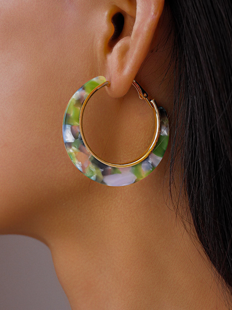 Hoop Tie Dye Earrings Accessories