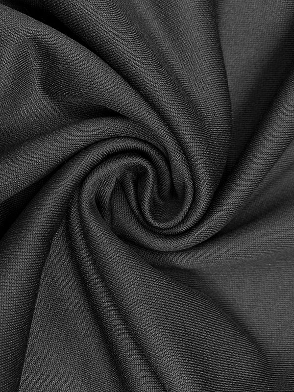 Long Sleeves Loose Buttoned Hollow Printed Split-Joint High Neck Sweatshirt Tops