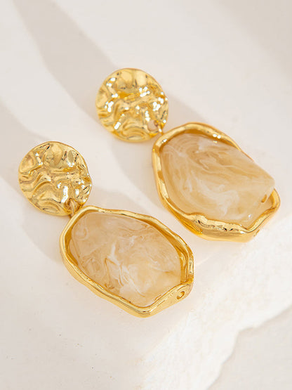 Irregularity Geometric Shiny Earrings Accessories