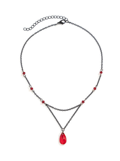 Double Layered Geometric Necklaces Accessories