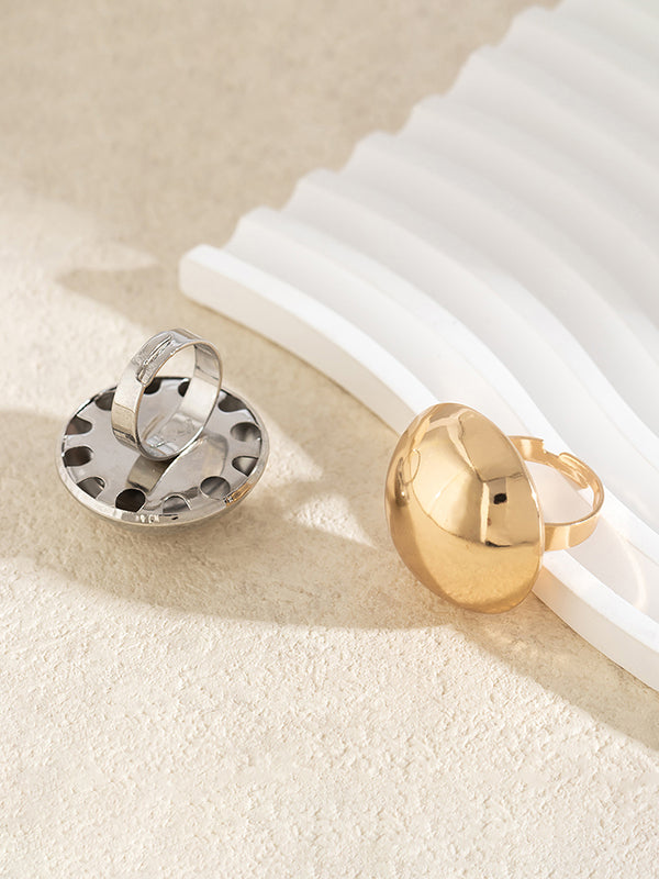 Geometric Shiny Rings Accessories