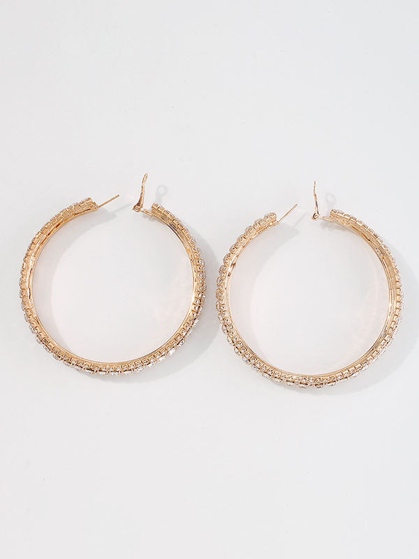 Rhinestone Ear-Ring Earrings Accessories