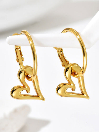 Heart Shape Hollow Earrings Accessories
