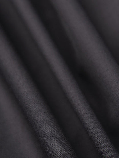 A-Line Elasticated Waist Asymmetric Drawstring Pleated Solid Color Skirts Bottoms