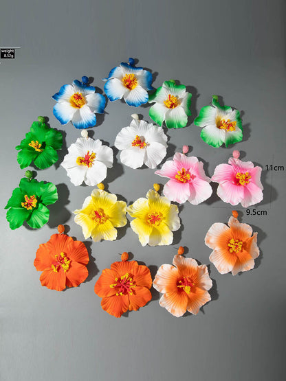 Flower Shape Drop Earrings