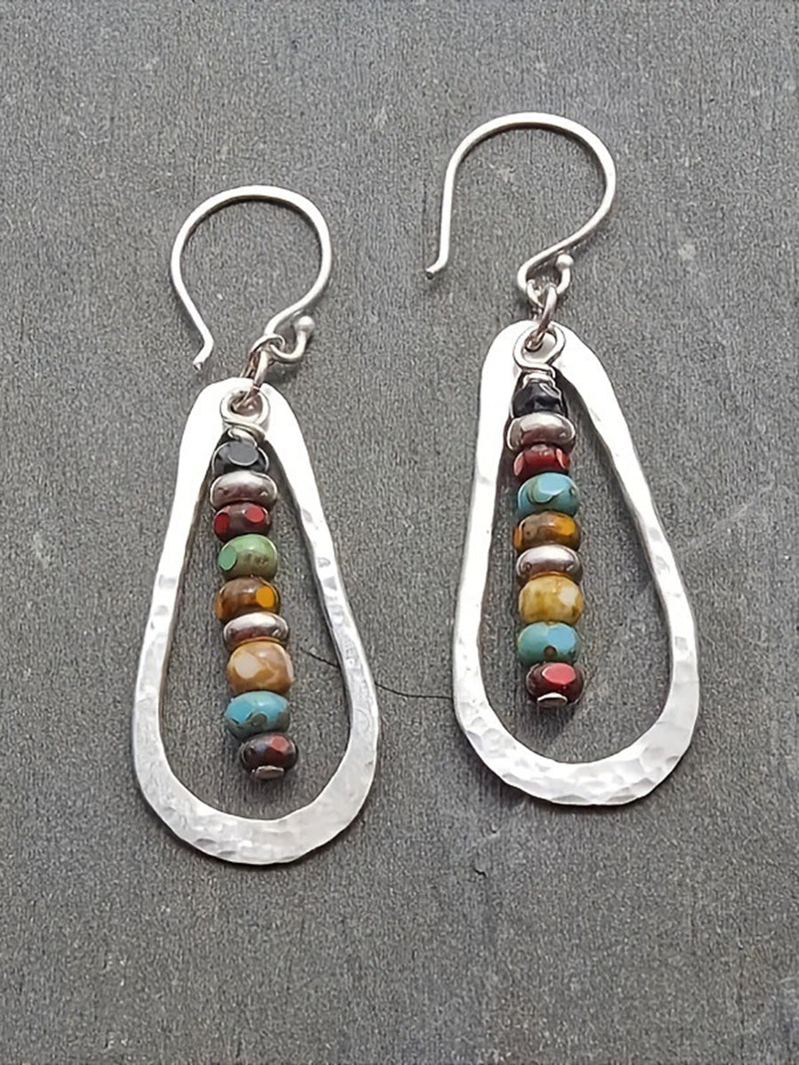 Water Drop Beaded Earrings Accessories