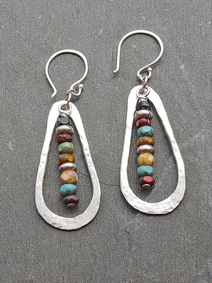 Water Drop Beaded Earrings Accessories