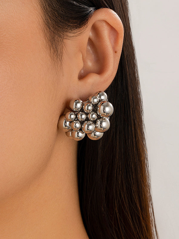 Geometric Solid Color Earrings Accessories