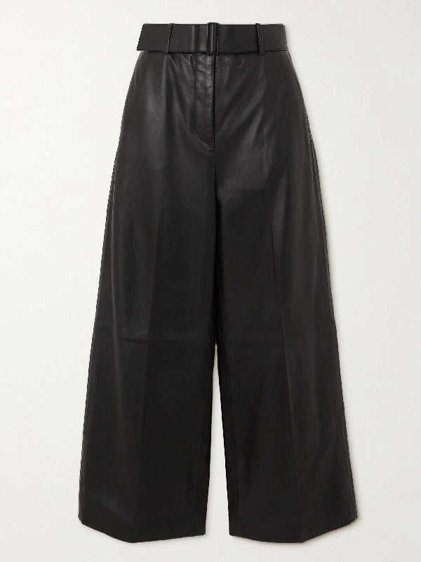 High Waisted Wide Leg Solid Color Split-Joint Pants