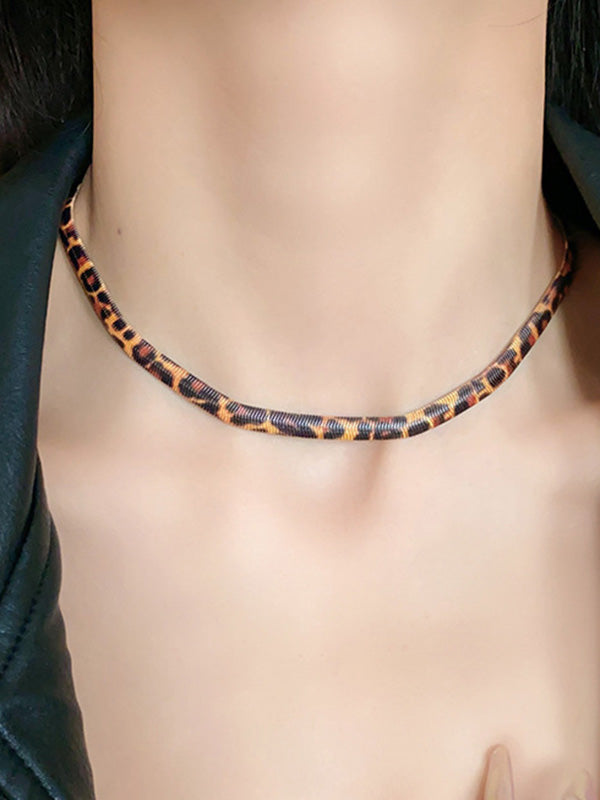 Leopard Snake Chain Necklaces Accessories