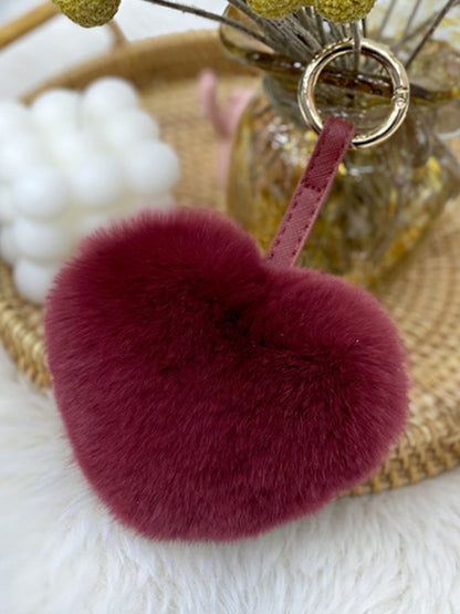 Heart Shape Bag Charm Keychain