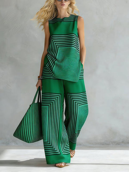 Loose Sleeveless Round-Neck Vest Top