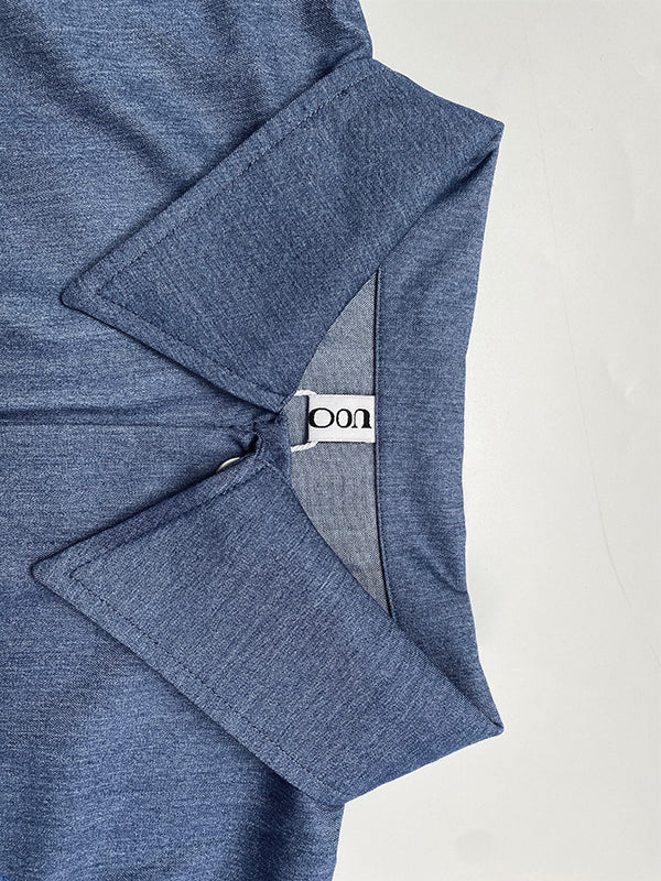 Short Sleeves Solid Color Tied Waist V-Neck Denim Jumpsuits