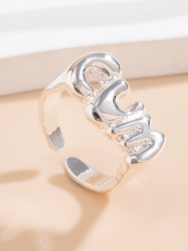 Normcore Adjustable Geometric Hollow Rings Accessories