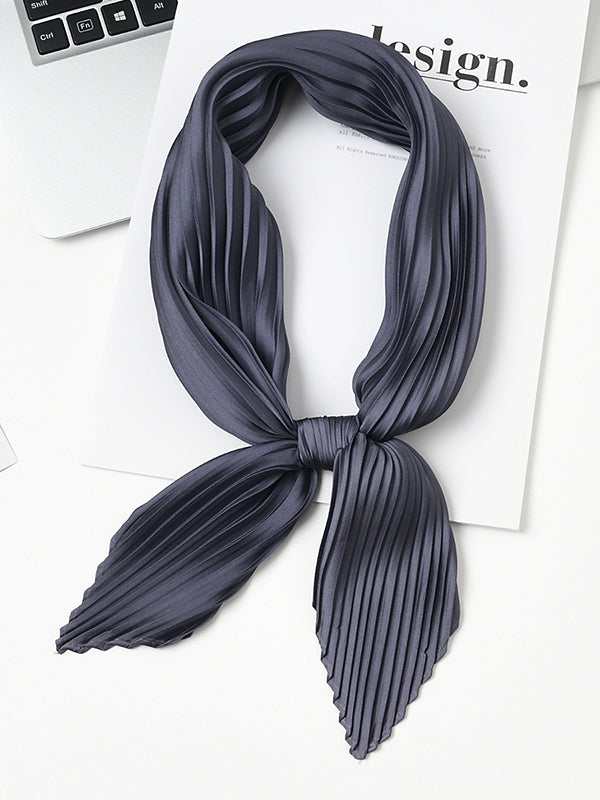 Pleated Solid Color Shawl&Scarf