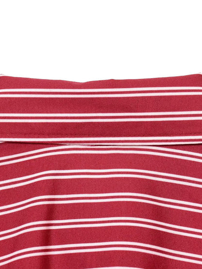 Striped Contrast Color Buttoned Loose Long Sleeves Lapel Blouses&shirts Tops