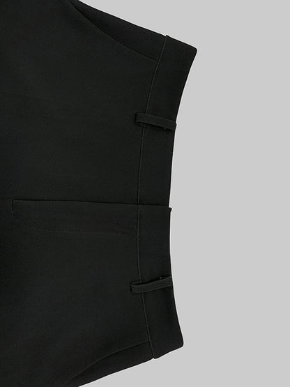 Loose Elasticity Pockets Printed Split-Joint Pants Trousers