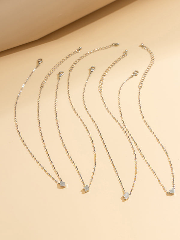 Chains Geometric Layered Necklaces Accessories