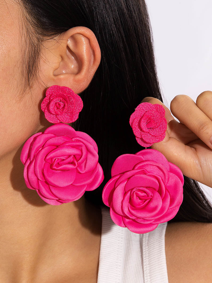Flower Shape Drop Earrings
