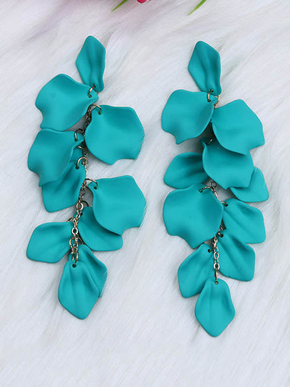 Chains Flower Shape Earrings Accessories