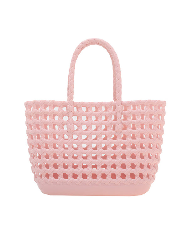 Hollow Solid Color Handbags