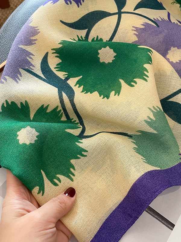 Vintage Floral Printed Shawl&Scarf