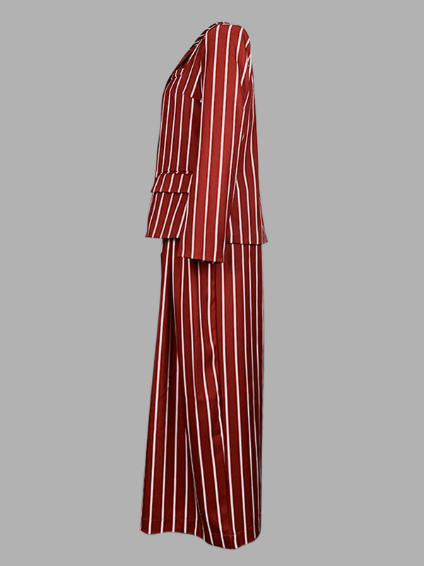 Loose Wide Leg Striped Casual Pants Bottoms Trousers