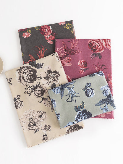 Flower Print Keep Warm Tasseled Shawl&Scarf