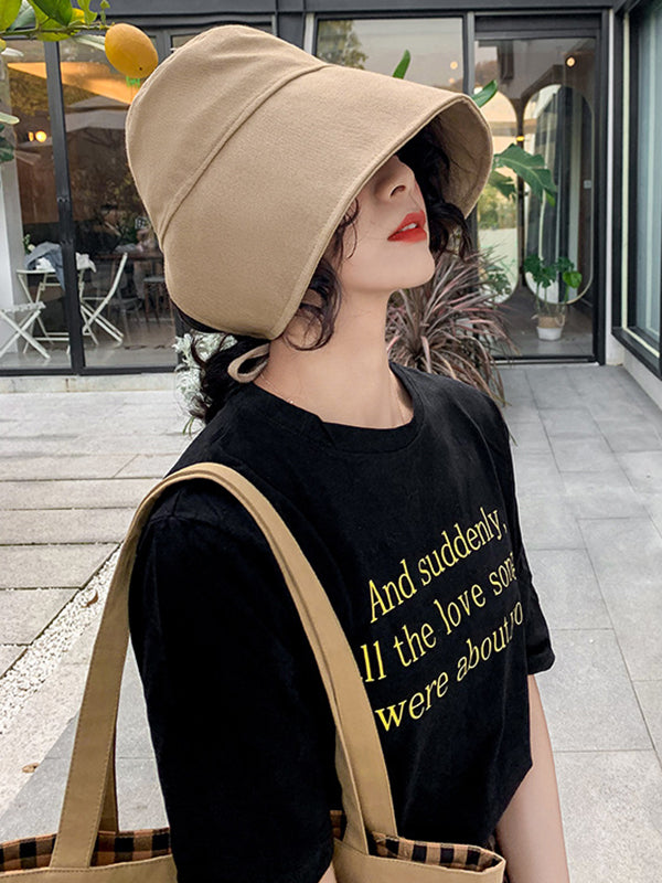 Going Out Solid Color Sun Protection Fisherman Hat