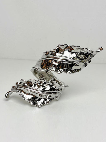 Geometric Pleated Shiny Solid Color Bracelet Accessories