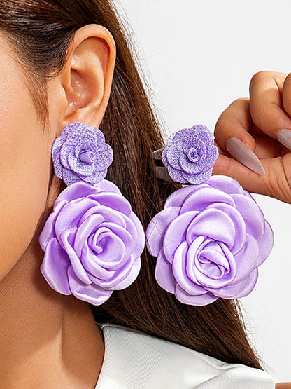Flower Shape Drop Earrings