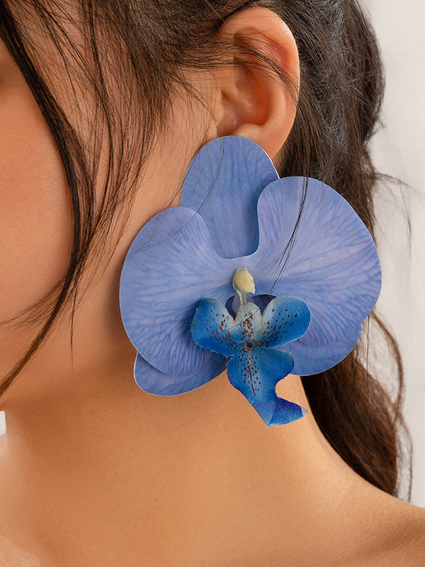 Flower Shape Drop Earrings