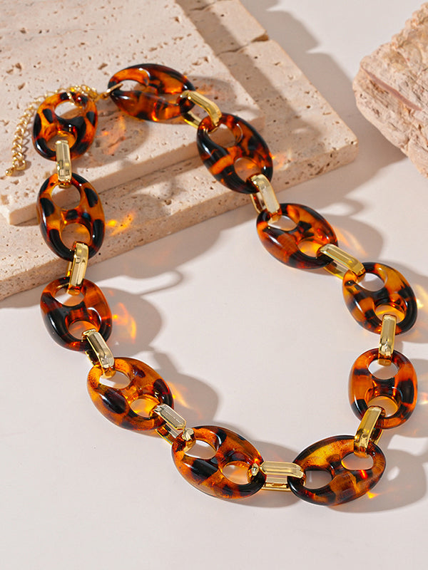 Chains Hollow Leopard Necklaces Accessories