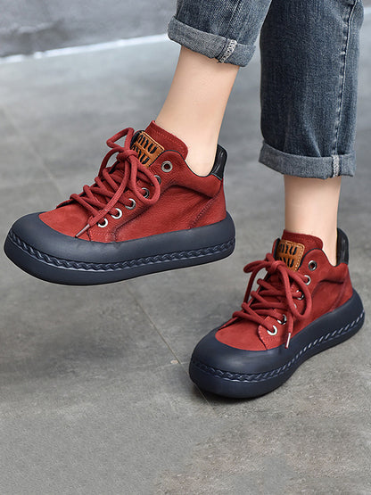Round-Toe Tied Booties Shoes