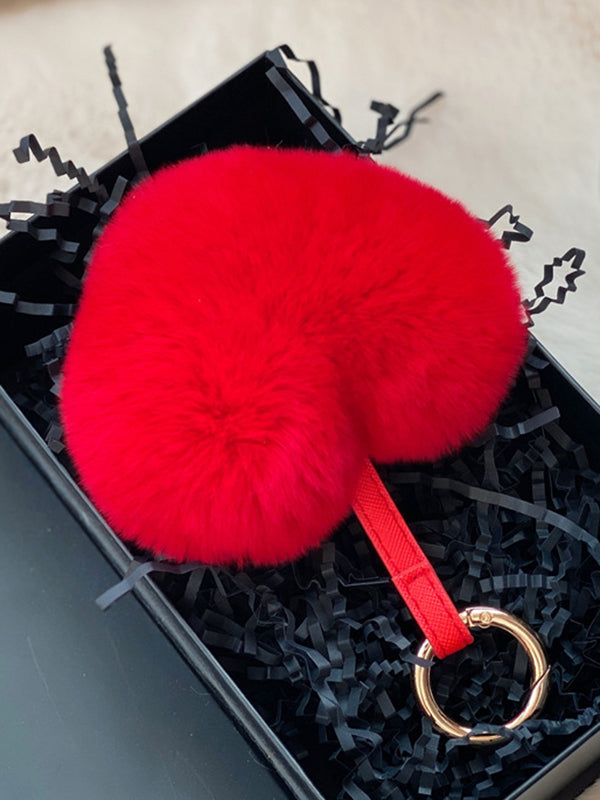 Heart Shape Bag Charm Keychain