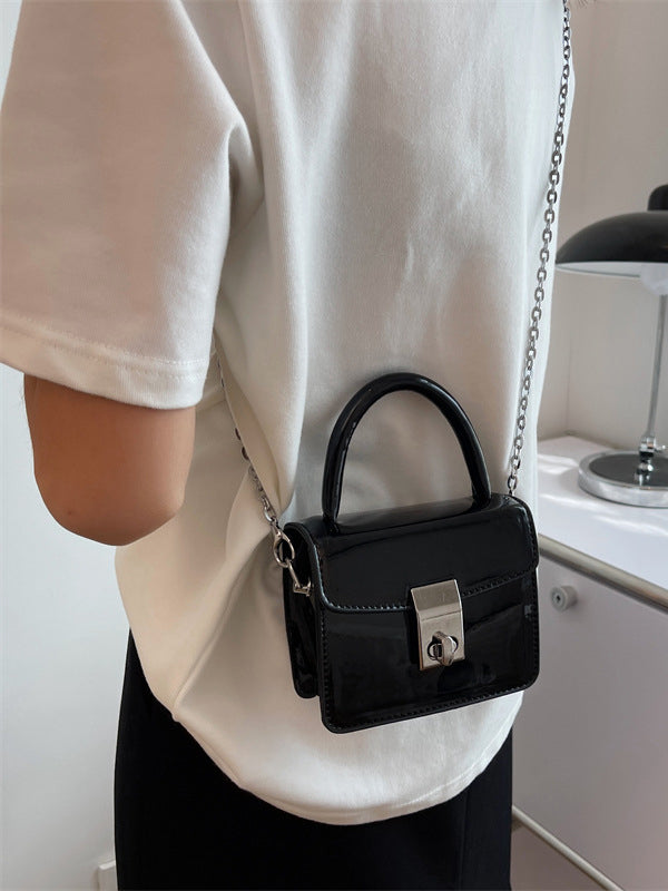 Chains Solid Color Crossbody Handbags