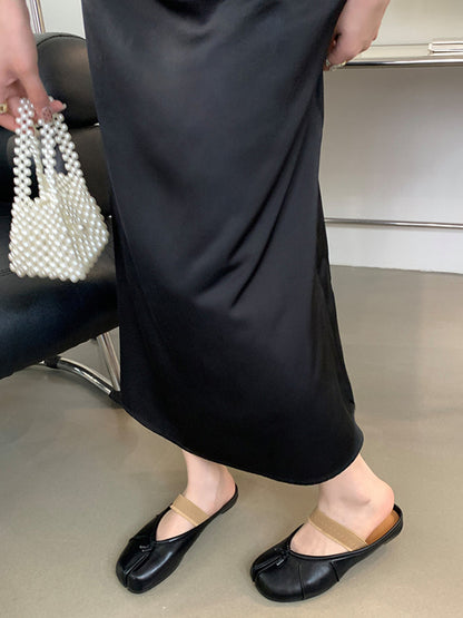 Elasticity Shallow Cut Split-Joint Split-Toe Flat Shoes Slippers&Mules