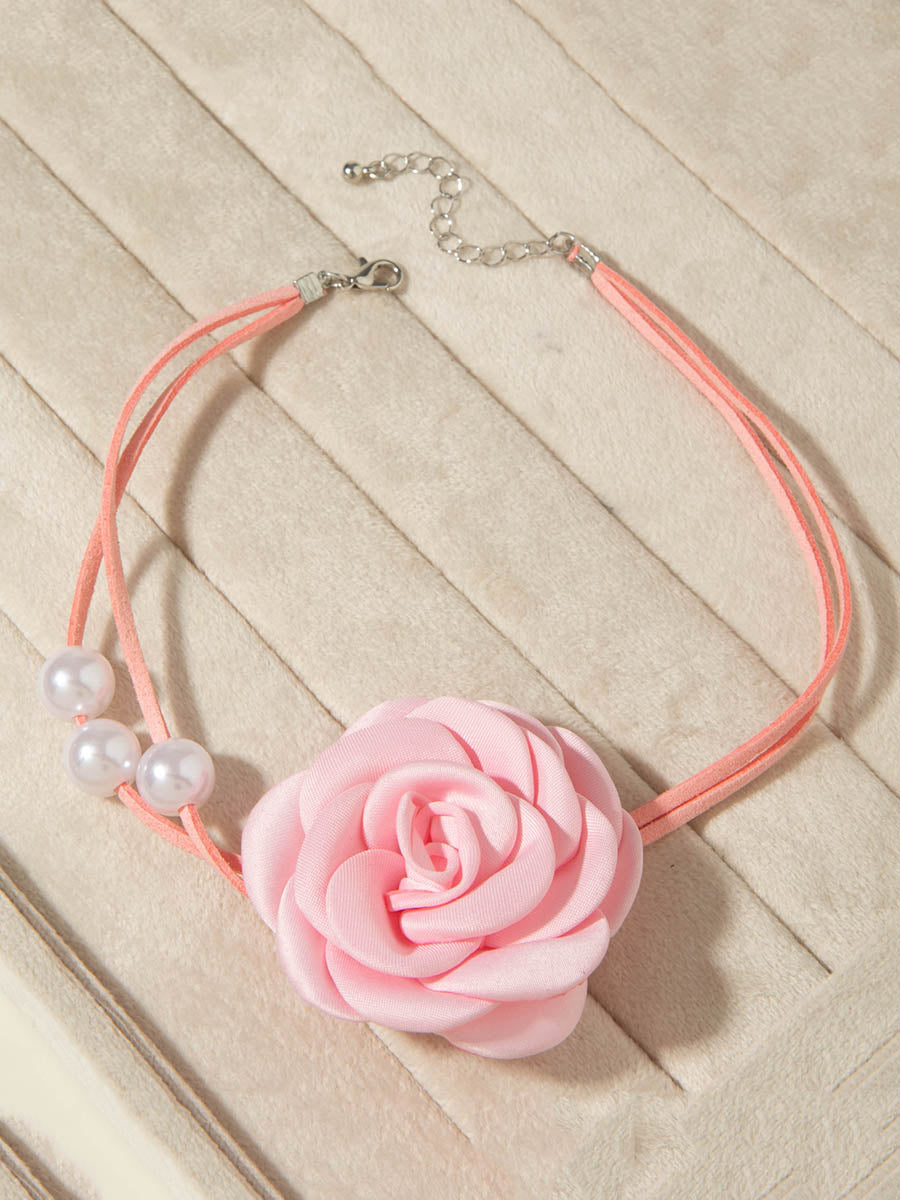 Three-Dimensional Flower Necklaces Accessories