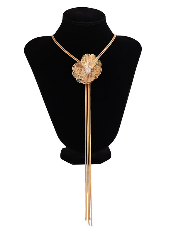 Flower Shape Tasseled Necklaces Accessories
